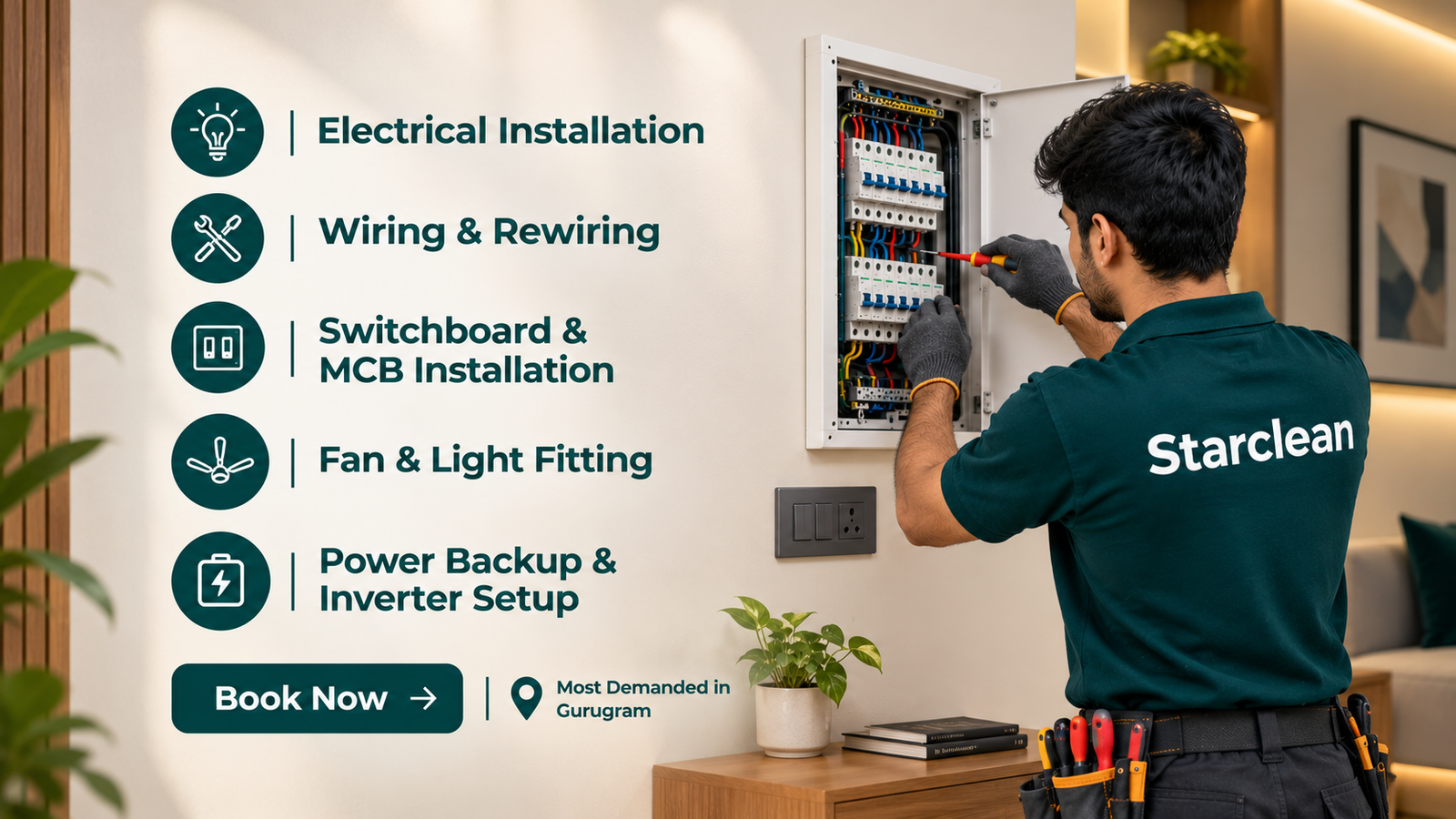 Starclean Electrical Services Banner